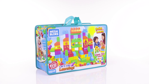 MEGA bloks First Builders Sacca Ecologica, Colore Blu, 150 Pezzi, FVJ49 - Ilgrandebazar