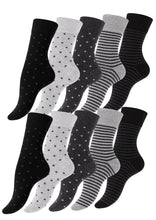 Carica l&#39;immagine nel visualizzatore di Gallery, 10 paia di calzini per donna delle ragazze dotted e rigato - Ilgrandebazar