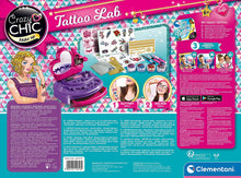 Carica l'immagine nel visualizzatore di Gallery, Clementoni - 15316 - Crazy Chic - Il Laboratorio dei Tatuaggi - gioco creativo per realizzare tatuaggi temporanei - tatoo adesivi, bambina 7 anni+ Banchetto dei Tattoo