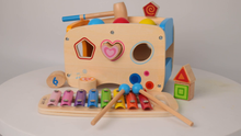 Carica l&#39;immagine nel visualizzatore di Gallery, rolimate Giocattolo di Martellamento in Legno + Xilofono 8 Note, Giocattolo...