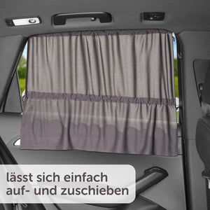 Parasole da Auto per Bambini con Funzione di Tendina e Ventose | nero - Ilgrandebazar