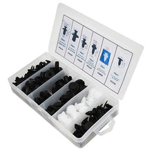 Carica l'immagine nel visualizzatore di Gallery, 6 Size 100pcs Auto Fastener Clip Mixed Car Body Push Retainer Pin Rivet Bumper Door Trim Panel Retainer Fastener Kit