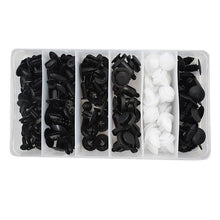 Carica l'immagine nel visualizzatore di Gallery, 6 Size 100pcs Auto Fastener Clip Mixed Car Body Push Retainer Pin Rivet Bumper Door Trim Panel Retainer Fastener Kit