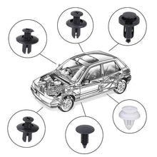 Carica l'immagine nel visualizzatore di Gallery, 6 Size 100pcs Auto Fastener Clip Mixed Car Body Push Retainer Pin Rivet Bumper Door Trim Panel Retainer Fastener Kit