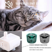 Carica l&#39;immagine nel visualizzatore di Gallery, Fontanella per gatti Sensore automatico fontana acqua pompa acqua alimentatore cane Pet bevitore ciotola Pet bere Dispenser per cane gatto alimentato tramite USB