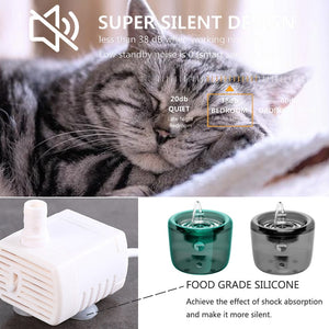 Fontanella per gatti Sensore automatico fontana acqua pompa acqua alimentatore cane Pet bevitore ciotola Pet bere Dispenser per cane gatto alimentato tramite USB