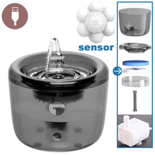 Carica l&#39;immagine nel visualizzatore di Gallery, Fontanella per gatti Sensore automatico fontana acqua pompa acqua alimentatore cane Pet bevitore ciotola Pet bere Dispenser per cane gatto alimentato tramite USB