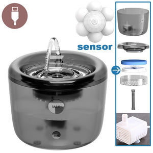 Fontanella per gatti Sensore automatico fontana acqua pompa acqua alimentatore cane Pet bevitore ciotola Pet bere Dispenser per cane gatto alimentato tramite USB