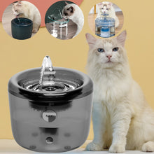 Carica l&#39;immagine nel visualizzatore di Gallery, Fontanella per gatti Sensore automatico fontana acqua pompa acqua alimentatore cane Pet bevitore ciotola Pet bere Dispenser per cane gatto alimentato tramite USB