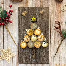 Carica l'immagine nel visualizzatore di Gallery, Palline di Natale 34 pezzi, decorazioni per alberi in plastica Oro