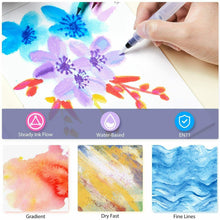 Carica l&#39;immagine nel visualizzatore di Gallery, Ohuhu Pennarelli 20 Colori Pennelli ad Acqua, Punta Flessibile e Soffice 20
