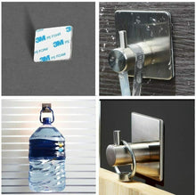 Carica l'immagine nel visualizzatore di Gallery, XIAJIA-Singolo Bagno Adesivo Porta Salviette Acciaio Inox Autoadesivo 40cm1