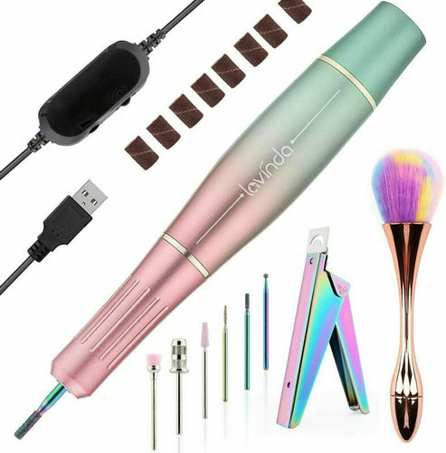 Elettrico Fresa per Unghie, Lavinda Portatile USB manicure e pedicure,...