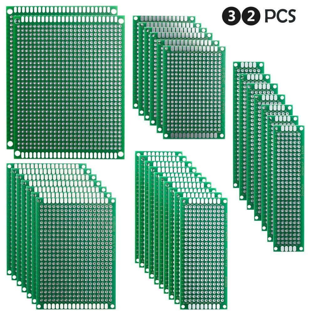 ELEGOO 32pcs Basetta Millefori Scheda Prototipo Forata Doppia Lato Faccia...
