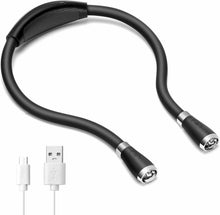 Carica l'immagine nel visualizzatore di Gallery, Lampada da lettura a LED a libro con luce USB ricaricabile, vivavoce, 4 Nero