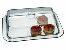 Carica l'immagine nel visualizzatore di Gallery, Vassoio in Acciaio Inox con campana 42 x 31 x 8,5 cm, Lavabile in lavastoviglie