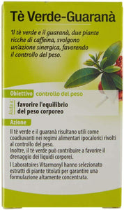 45 x Capsule di integratore di Tè verde e Guaranà, Vitarmonyl Controllo del peso
