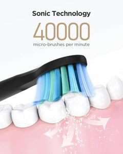 Spazzolino elettrico ricaricabile per pulizia dentale Fairywill Sonico + testine