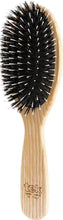 Carica l&#39;immagine nel visualizzatore di Gallery, Tek spazzola per capelli ovale grande in legno di frassino con setole...