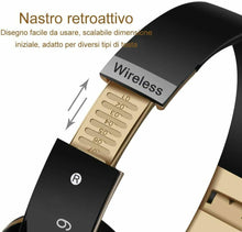 Carica l'immagine nel visualizzatore di Gallery, Cuffie wireless Bluetooth 5.0 con comandi su padiglione Audio stereo, Pieghevole