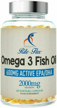 Carica l'immagine nel visualizzatore di Gallery, Rite-Flex | Olio di Pesce Omega 3 2000mg | Integratore Alimentare 600mg...