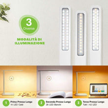 Carica l'immagine nel visualizzatore di Gallery, Lampada Scrivania 42 LED, da Tavolo con Efficienza Energetica Occhi-Cura,...