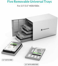 Carica l'immagine nel visualizzatore di Gallery, Yottamaster [80TB &amp; UASP] Alluminio Tipo C 5 Baia Custodia per 5 Bay, C