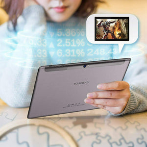 Tablet 10 Pollici - TOSCIDO Android 10.0,Quad core,4G LTE Dual Sim gray