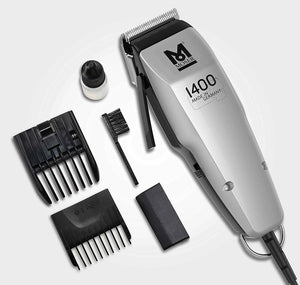 Moser 1400 Silver Edition - Tagliacapelli con filo, Bianco