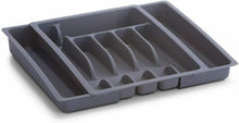 Carica l'immagine nel visualizzatore di Gallery, Porta posate estensibile per cassetto Zeller 24887, Grigio 29-50 x 38 x 6.5 cm