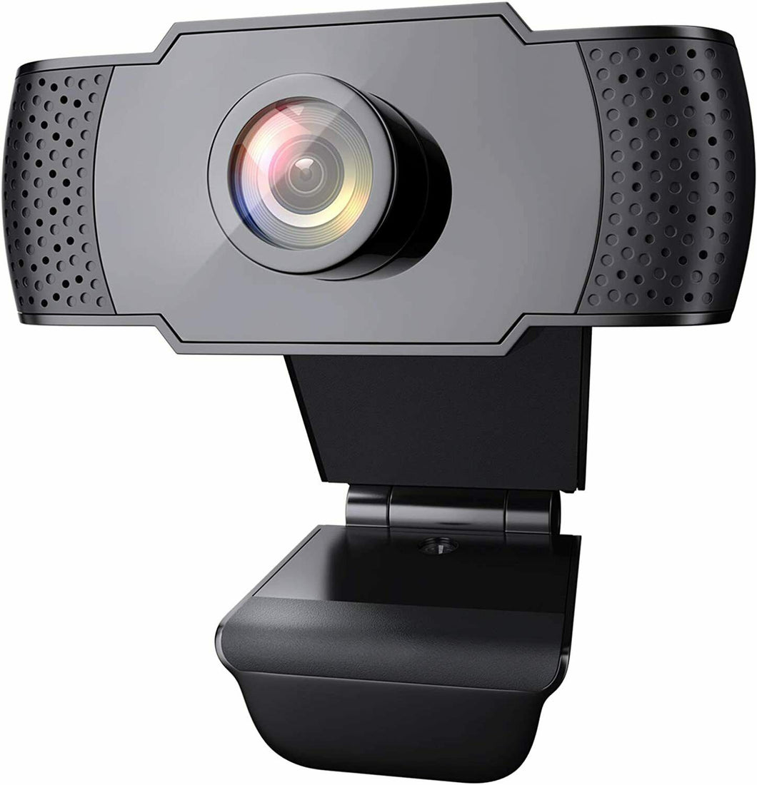 Webcam con microfono integrato per PC Laptop, Videochiamate studio con USB Nero