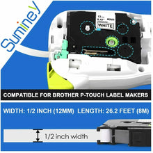 Carica l'immagine nel visualizzatore di Gallery, 3 x Nastri bianchi compatibili per etichettatrice Brother TZe-231 12mm 0.47 x 8m
