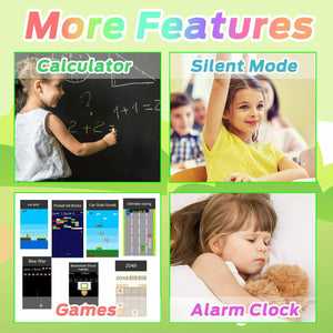 Smartwatch per Bambini, Orologio Bambina con Touch Screen Chiamata NERO