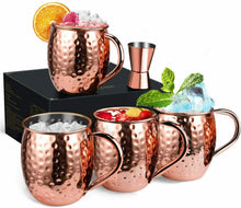 Carica l'immagine nel visualizzatore di Gallery, Wellead Tazza Moscow Mule, 4 tazze in rame ideali per ogni bevanda...