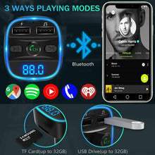 Carica l'immagine nel visualizzatore di Gallery, Trasmettitore FM per autoradio, Bluetooth , Carica batterie per auto 12 v 2.4 A