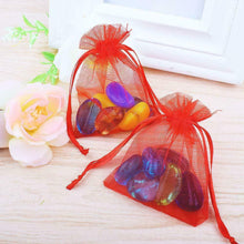 Carica l'immagine nel visualizzatore di Gallery, Gudotra 100pz Sacchetti Bustina Organza Portaconfetti per Nozze 100pz-rosso