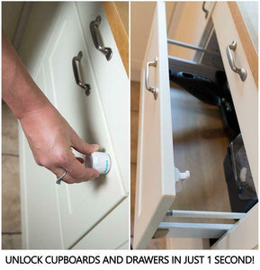 Blocca Cassetti Bambini Regerly - 10 Pezzi Con Adesivo 3M, Sicurezza Casa