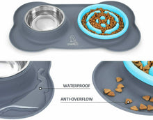 Carica l'immagine nel visualizzatore di Gallery, Pecute Ciotole per Cani Gatti in M (Ciotola di alimentazione lenta), Blu