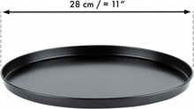 Carica l'immagine nel visualizzatore di Gallery, 4 x Teglie per pizza al forno da 28 cm con rivestimento in Teflon, Cornice stand