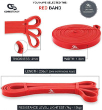 Carica l'immagine nel visualizzatore di Gallery, Coresteady Bande Elastiche di Resistenza I Trazioni #1 ROSSA / SUPER LEGGERA