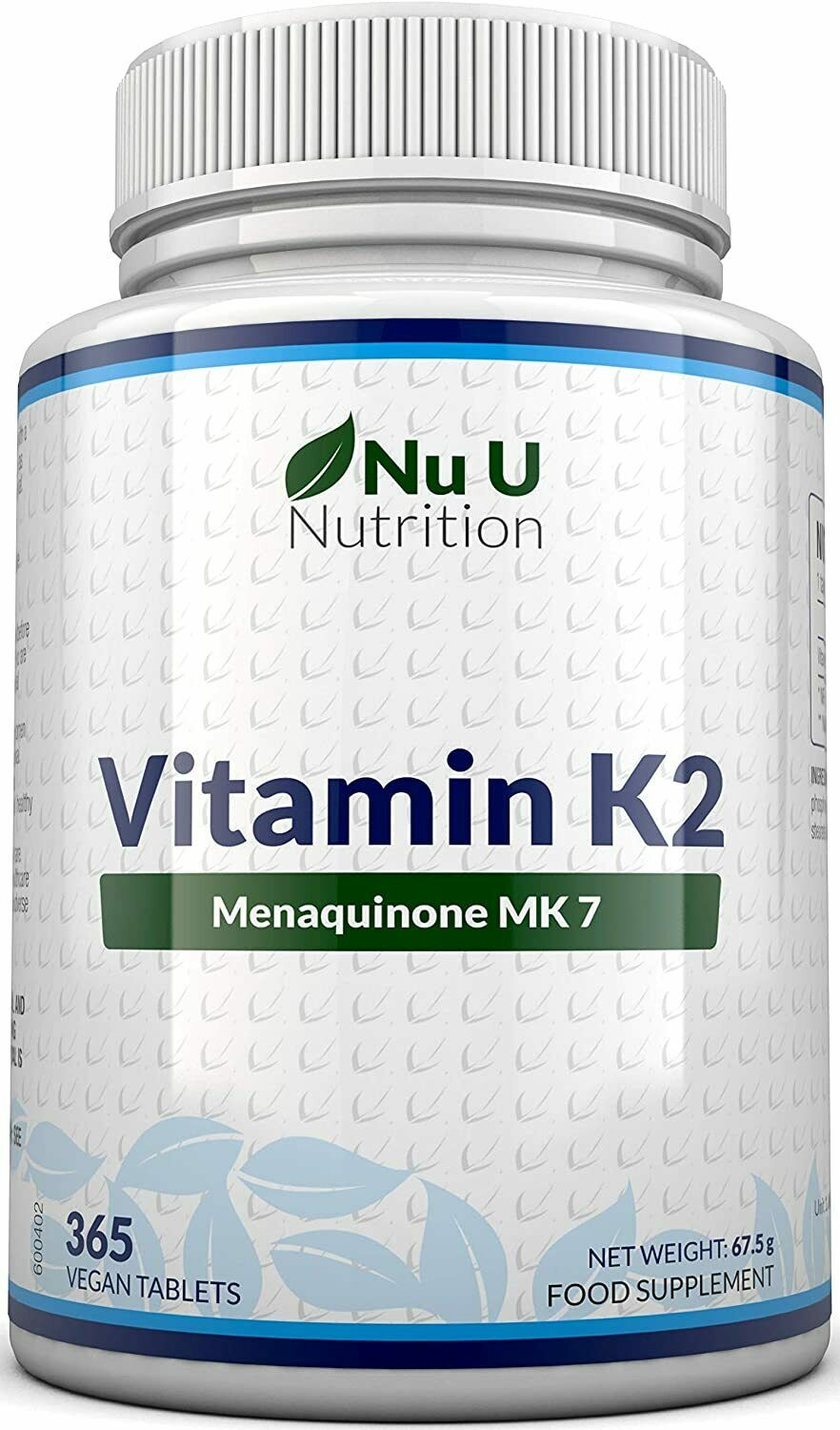 Vitamina K2 MK-7 200 mcg | 365 Compresse | Scorta Per 1 Anno | Vegan | NO OGM