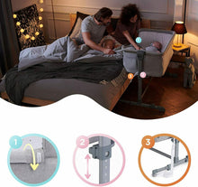 Carica l&#39;immagine nel visualizzatore di Gallery, Kinderkraft Culla da Affiancare NESTE UP, Lettino Co-Sleeping, Regolabile,...