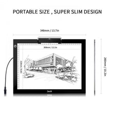 Carica l&#39;immagine nel visualizzatore di Gallery, Zecti Tavoletta Luminosa A4 Ultra Sottile 4mm 6 Registrabile Livelli di...