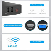 Carica l&#39;immagine nel visualizzatore di Gallery, Mini PC Intel Atom X5-Z8350 4GB/64, 1000M/LAN 2.4/5.8G WiFi BT 4.1, HDMI &amp; VGA