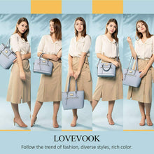 Carica l'immagine nel visualizzatore di Gallery, LOVEVOOK Set di Borse da Donna Borsa Grandi Shopper D-azzurro