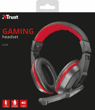 Carica l'immagine nel visualizzatore di Gallery, Cuffie gaming Over-Ear Trust Ziva con Microfono a Scomparsa, Ergonomico Nero