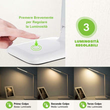Carica l'immagine nel visualizzatore di Gallery, Lampada Scrivania 42 LED, da Tavolo con Efficienza Energetica Occhi-Cura,...