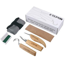 Carica l&#39;immagine nel visualizzatore di Gallery, ETEPON 5pcs Set di Strumenti per Intaglio del Legno Cucchiaio da verde