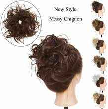 Carica l&#39;immagine nel visualizzatore di Gallery, Elastico per chignon effetto capelli finti, Coda di cavallo colore Castano, Hair