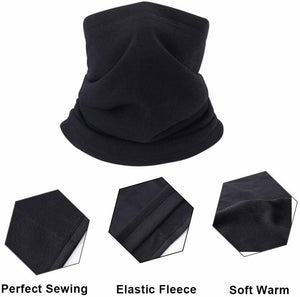 Scaldacollo in pile elastico antivento, Cappello protezione tubolare da 45 cm